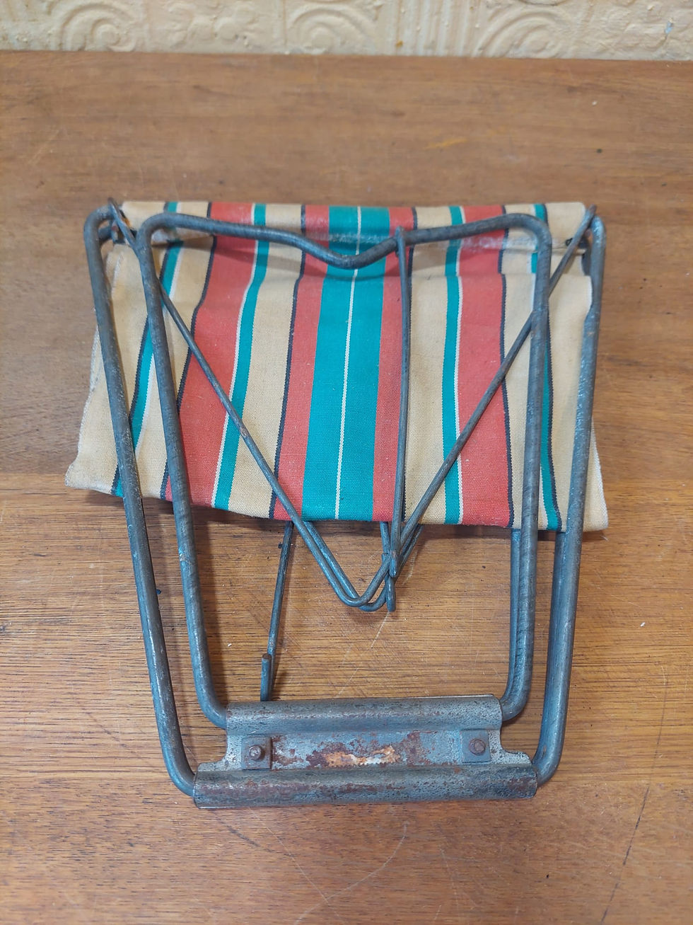 Thumbnail: 3 Vintage French Folding Camping Stools