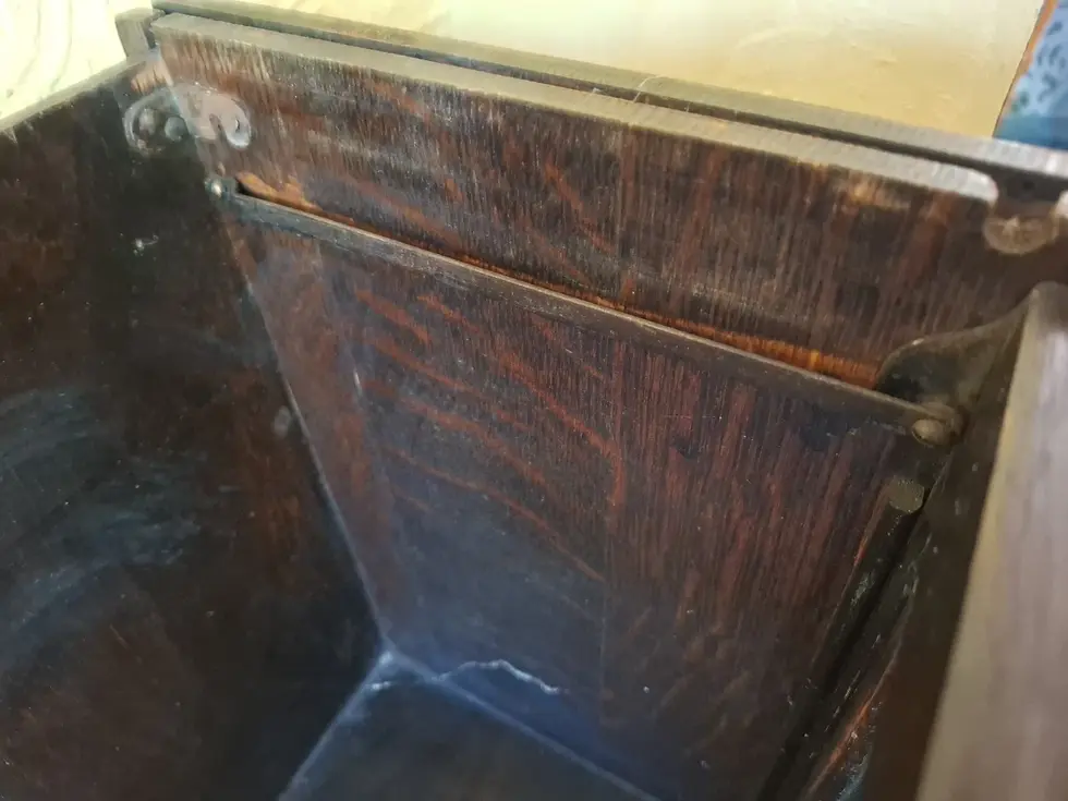Thumbnail: Antique "Gunn" Oak Cabinet Two Stack Sectional Waterfall