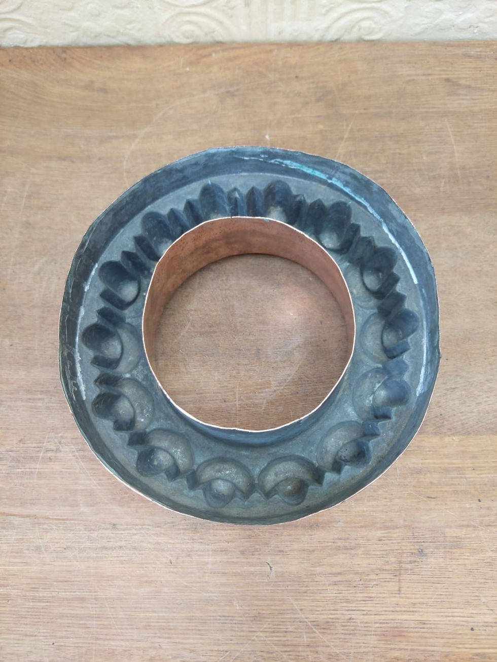 Thumbnail: Antique French Copper Ring Mould Stamped "VD68"