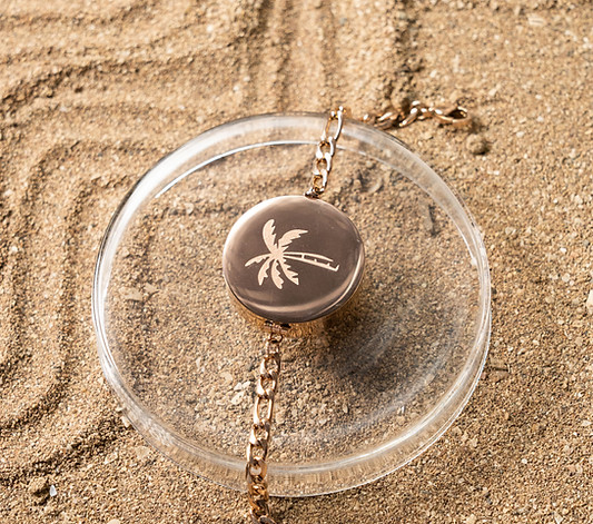 Lip balm bracelet -tropical palm