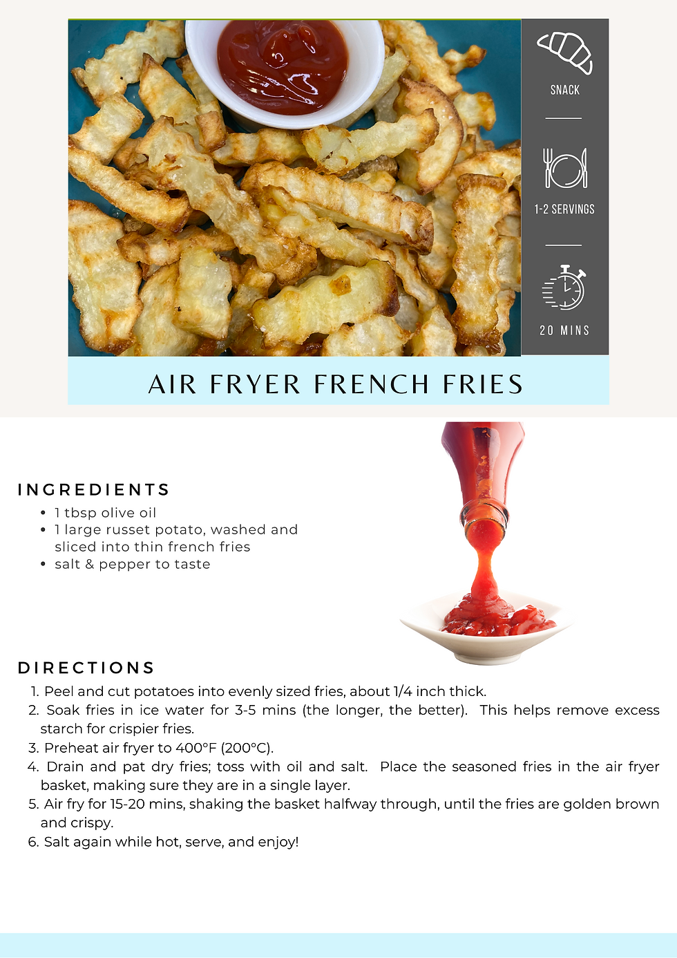 Vegan Air Fryer French Fries
