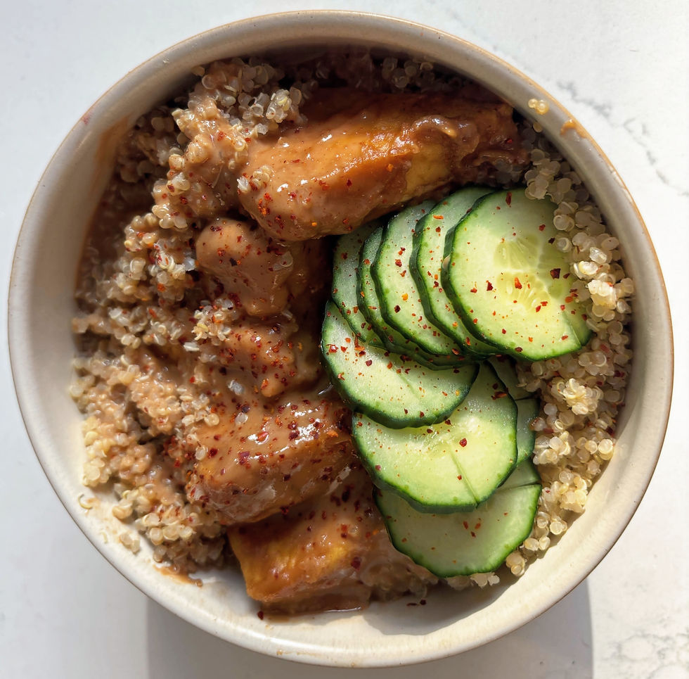 Creamy Peanut Tofu Bowl (Vegan & Gluten-Free!)