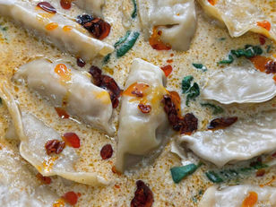 One-Pan Curry Dumpling Bake