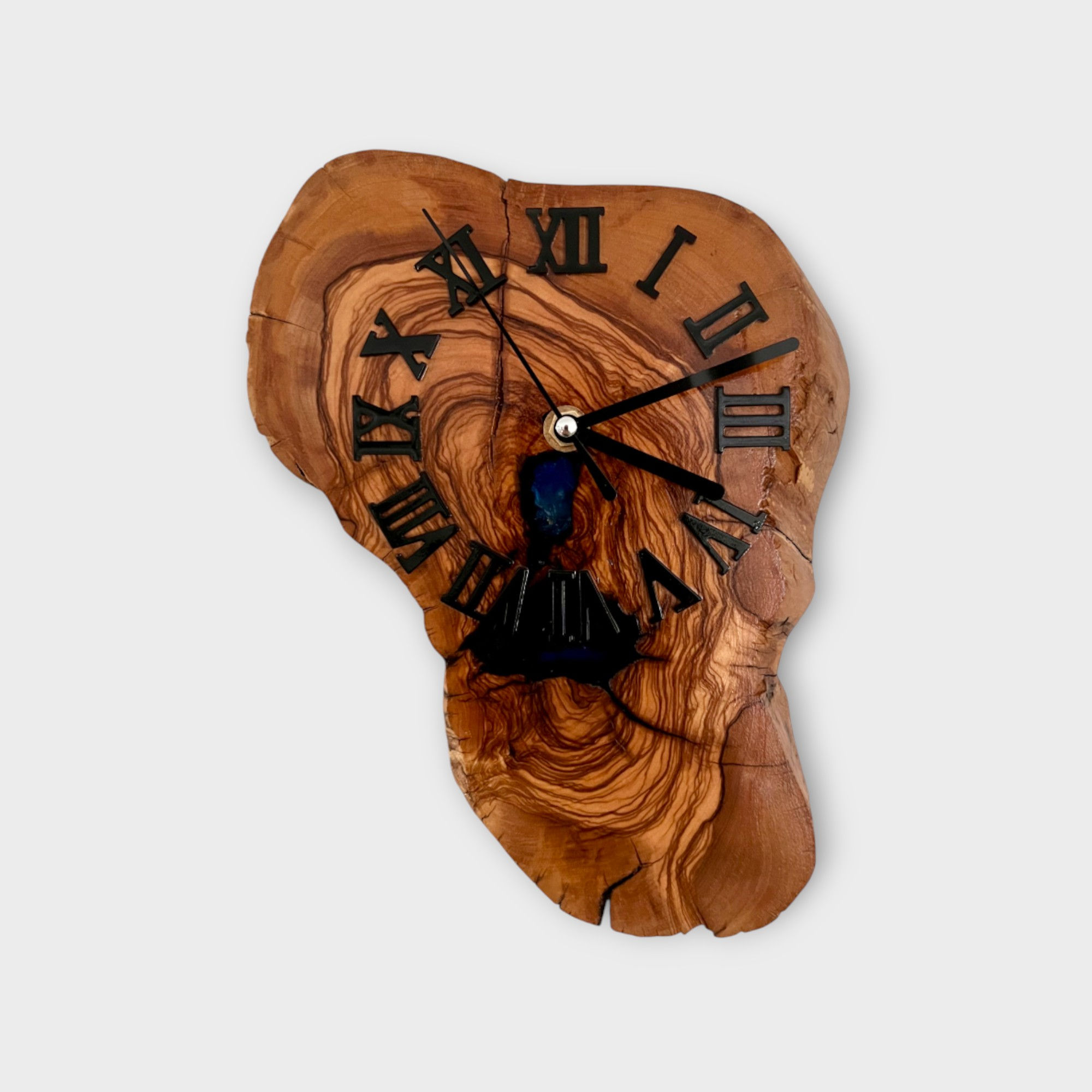 Horloge en résine et bois d'olivier CR-20