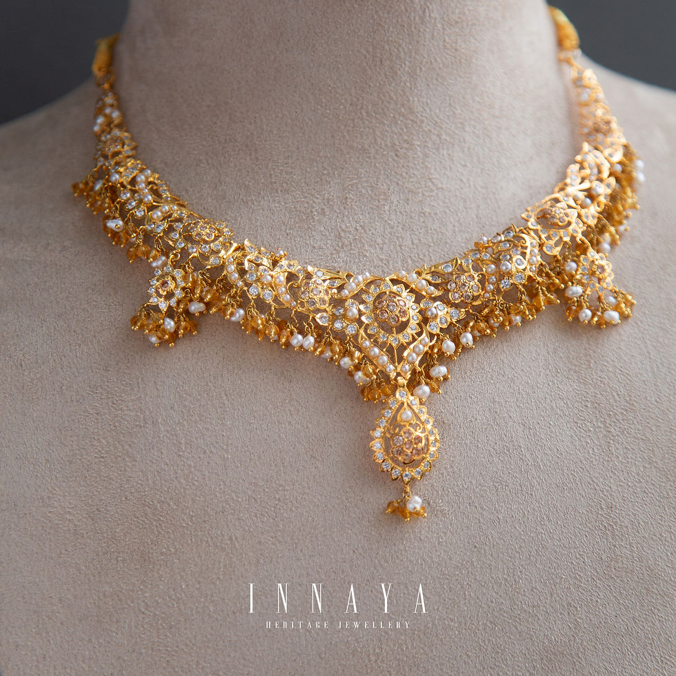 Thumbnail: Ghazal Necklace Champagne Quartz Pre Order