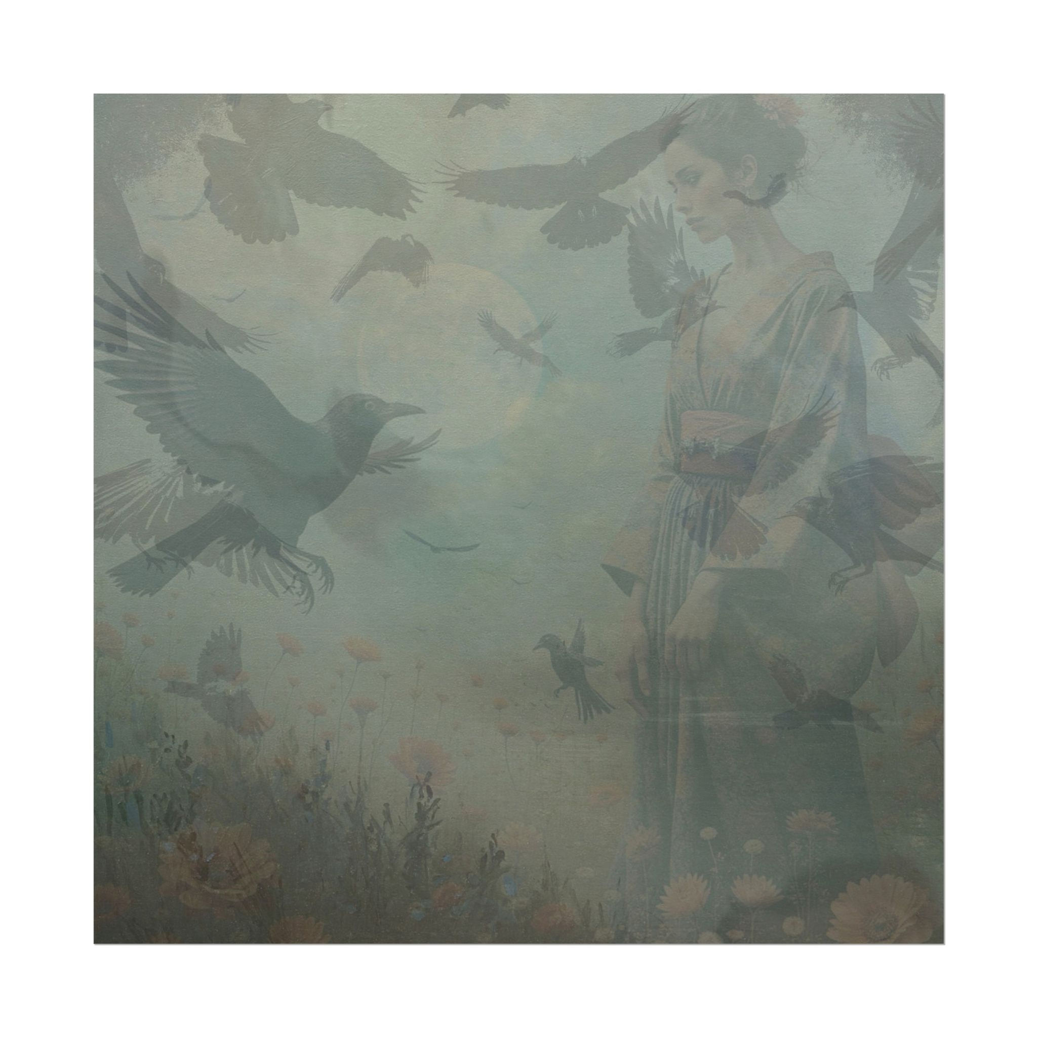 Crow Maiden Art Poster 