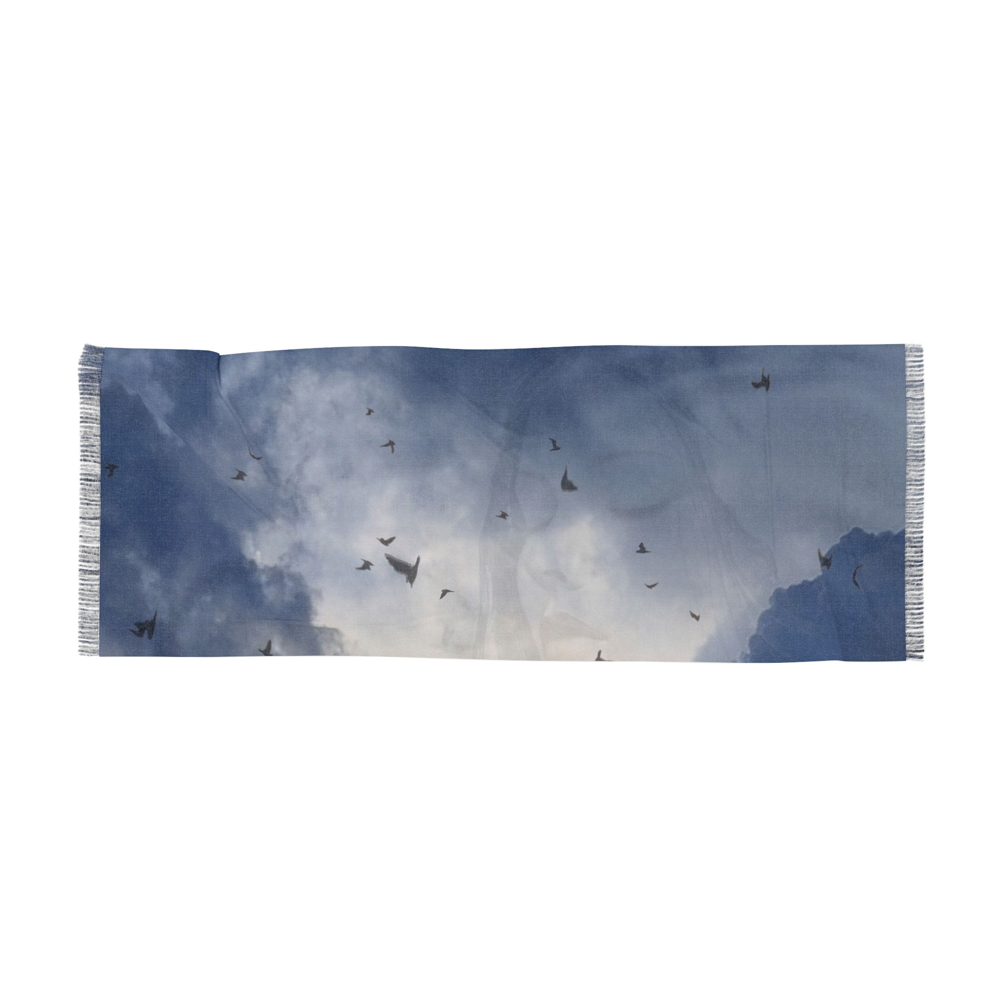 Skylight Scarf – Soft Cloud & Birds Lightweight Fashion Scarf