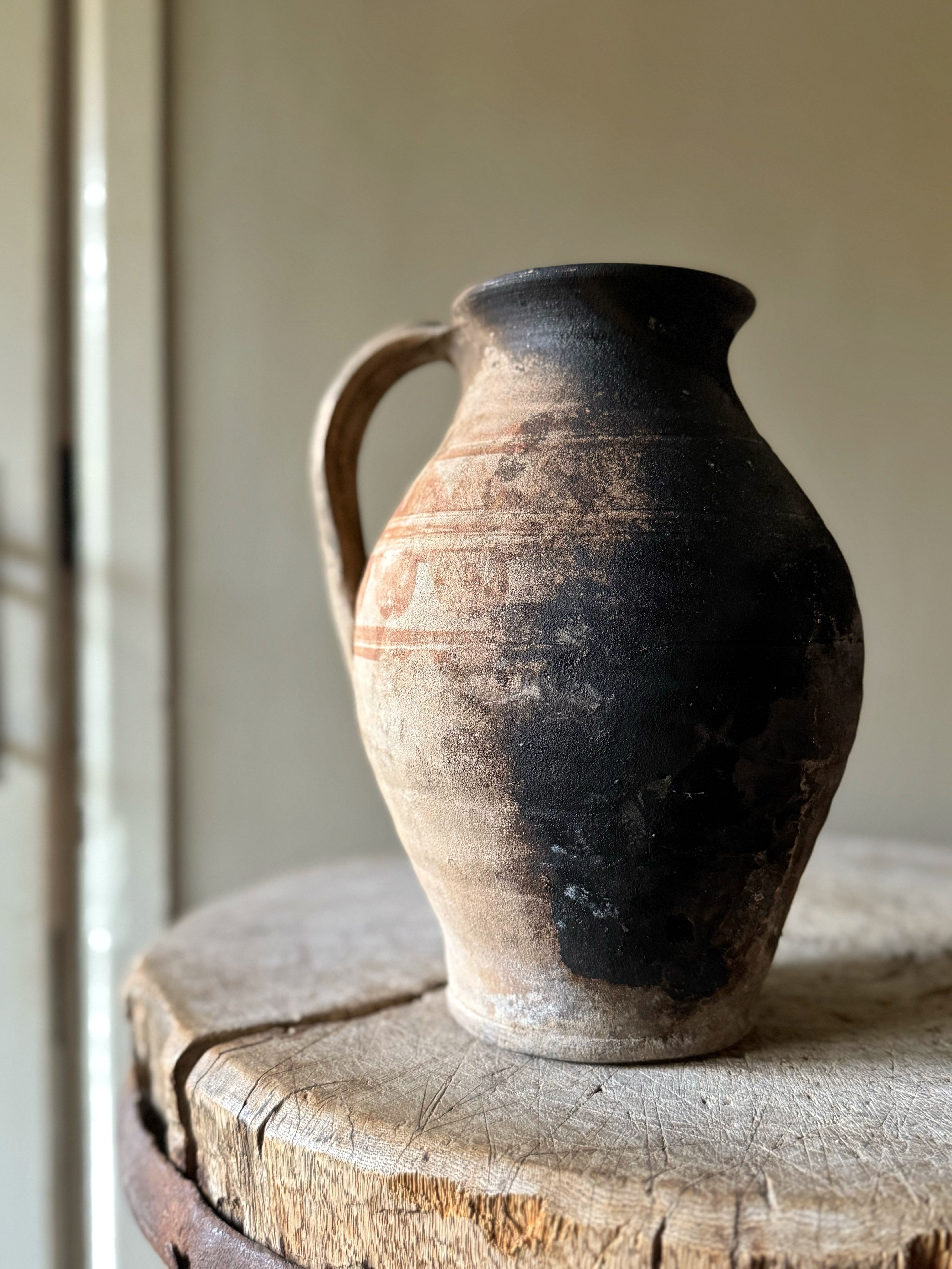 Antique Fire Blackened Jug
