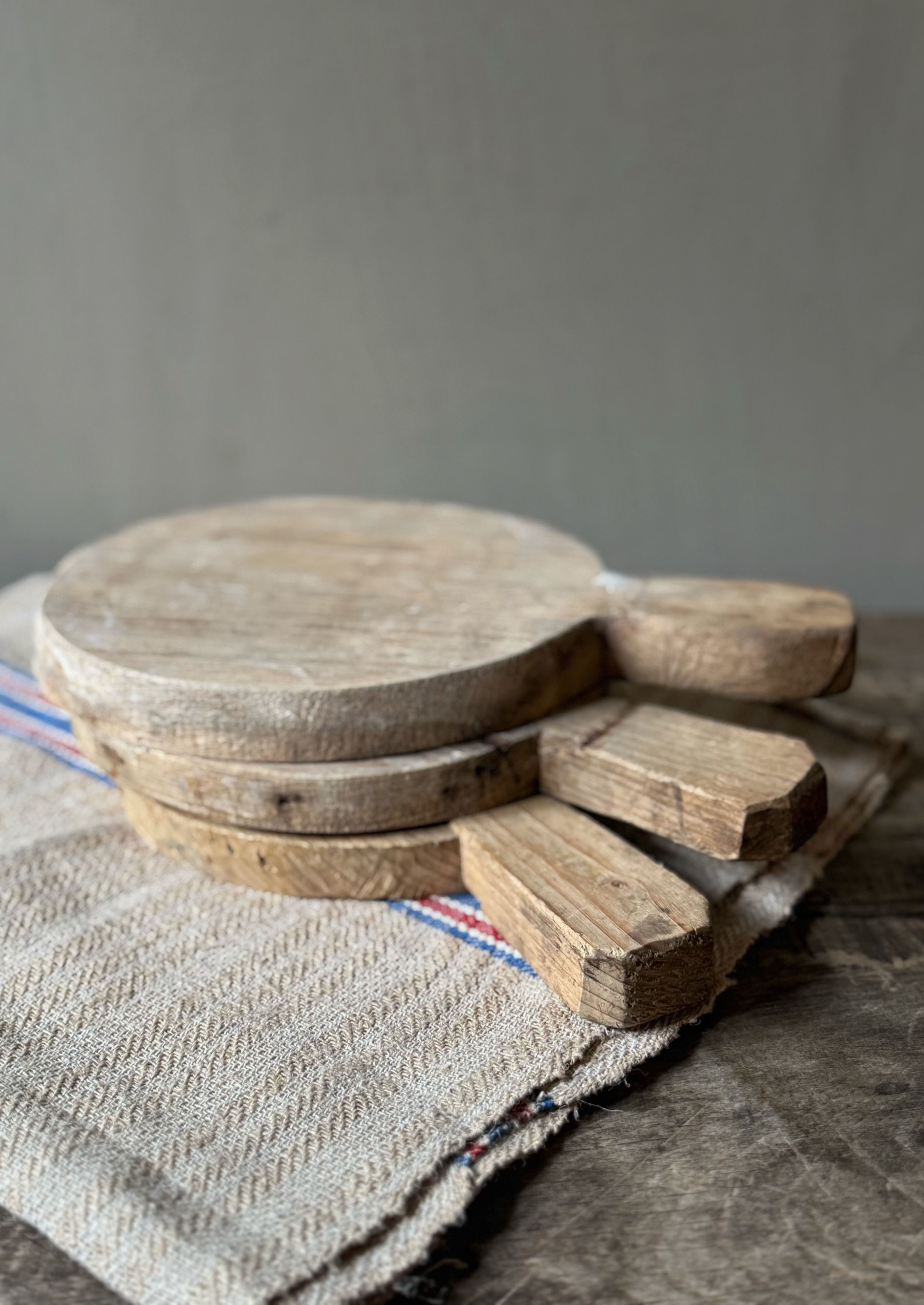Round Vintage Wooden Paddles