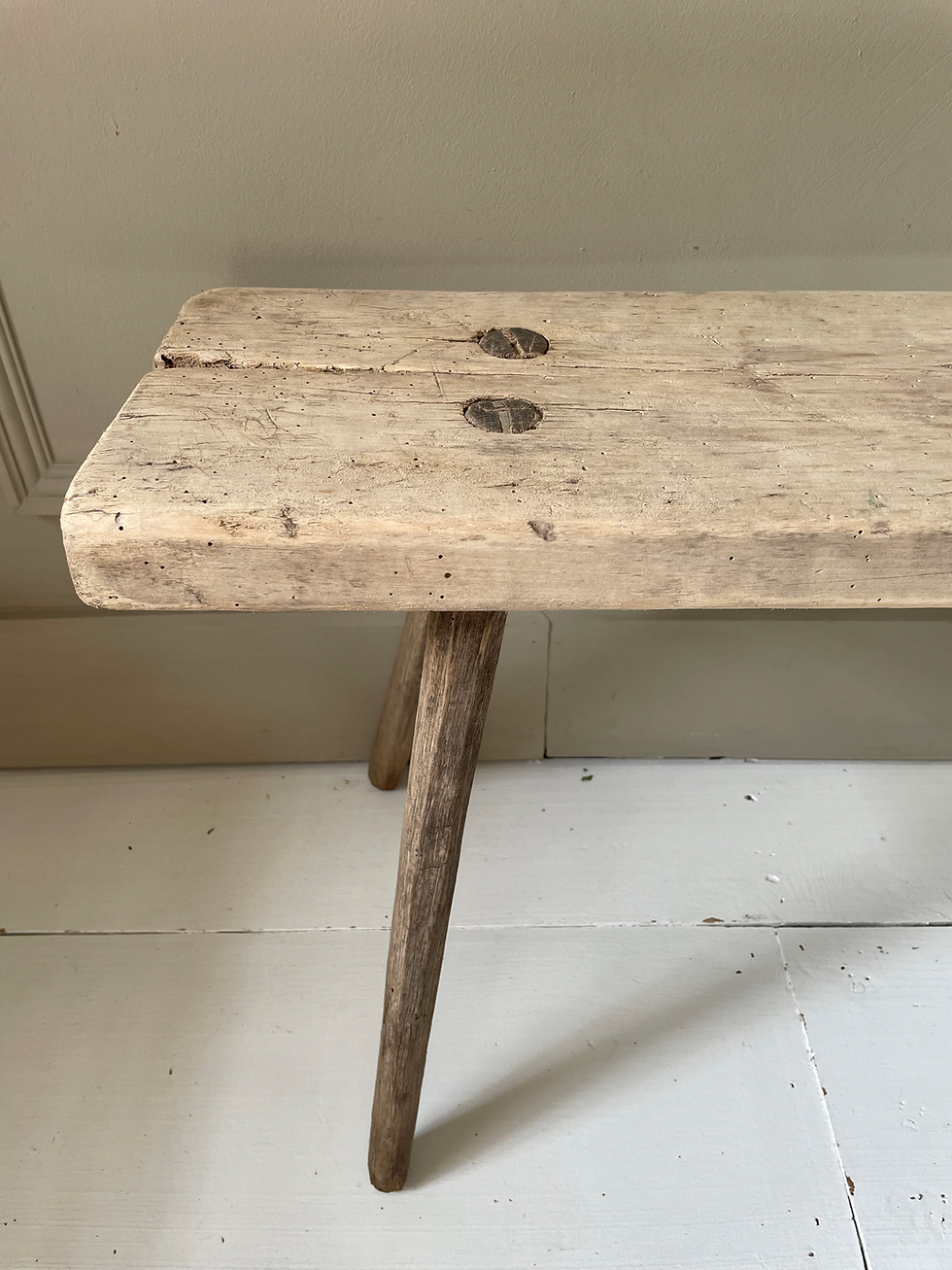 Thumbnail: Long Primitive Bleached Bench