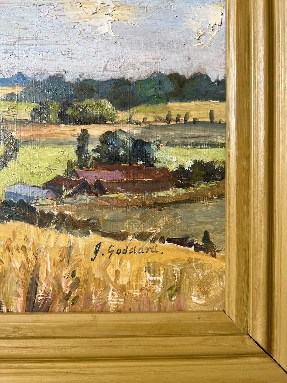 Thumbnail: Framed Oil on Board by Suffolk Artist, Jack Goddard.