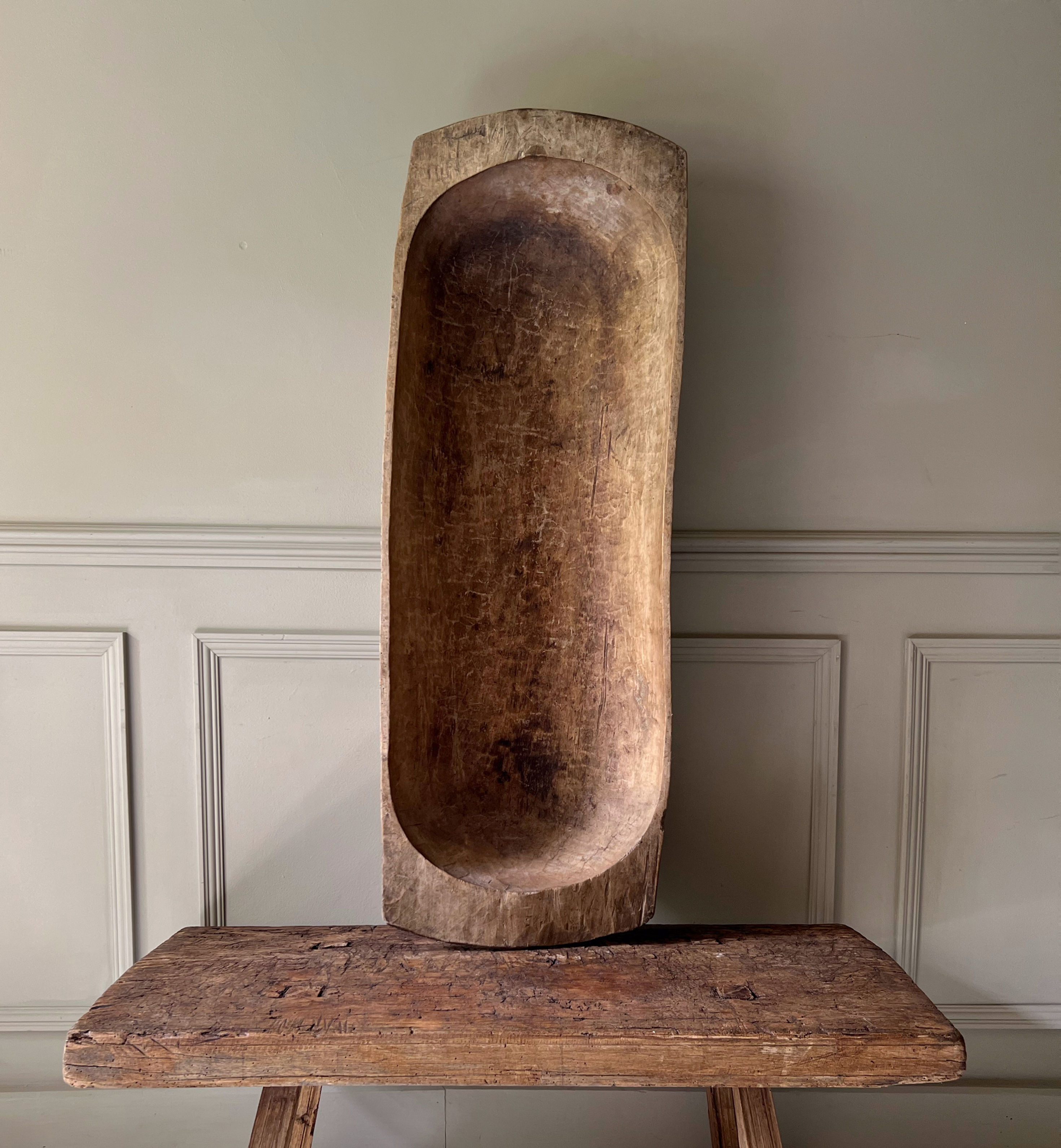 Large Rustic Dough Bowl