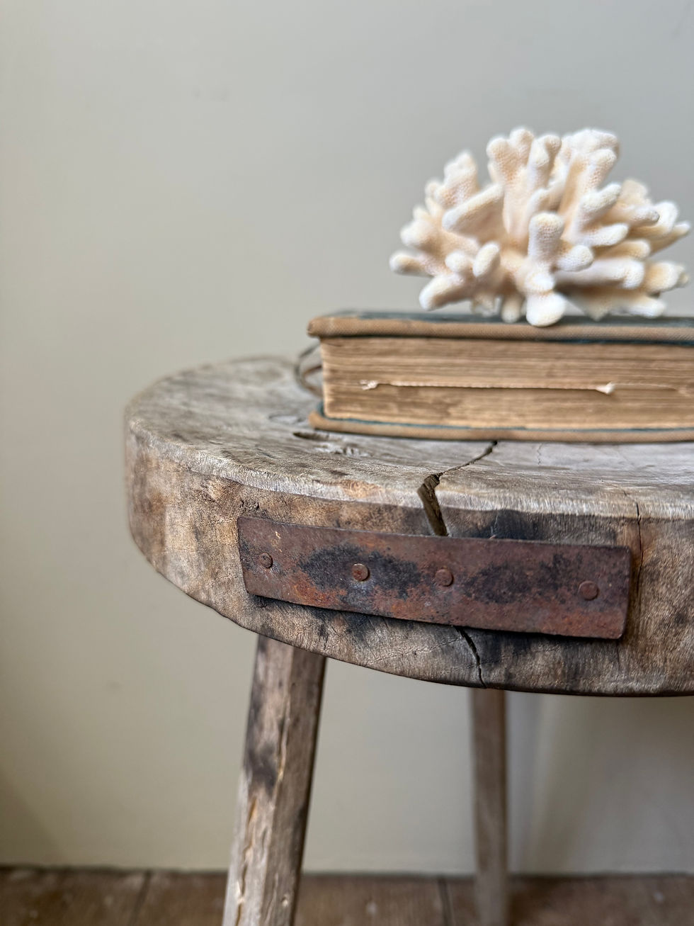 Thumbnail: Antique Wooden Milking Stool