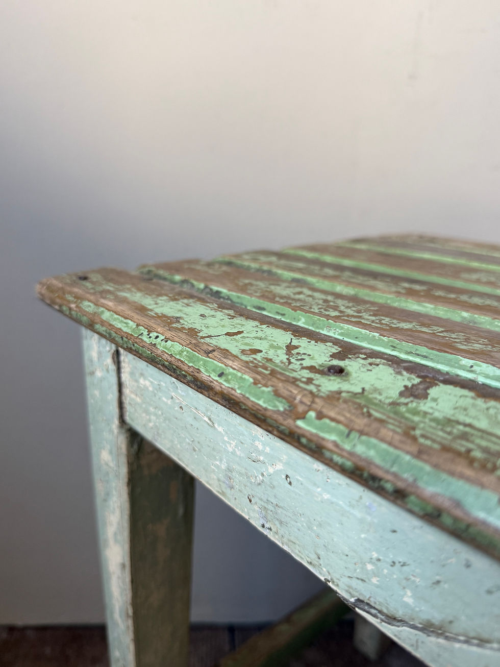 Thumbnail: Pair of Antique Painted Wooden Stools (Please read description) 