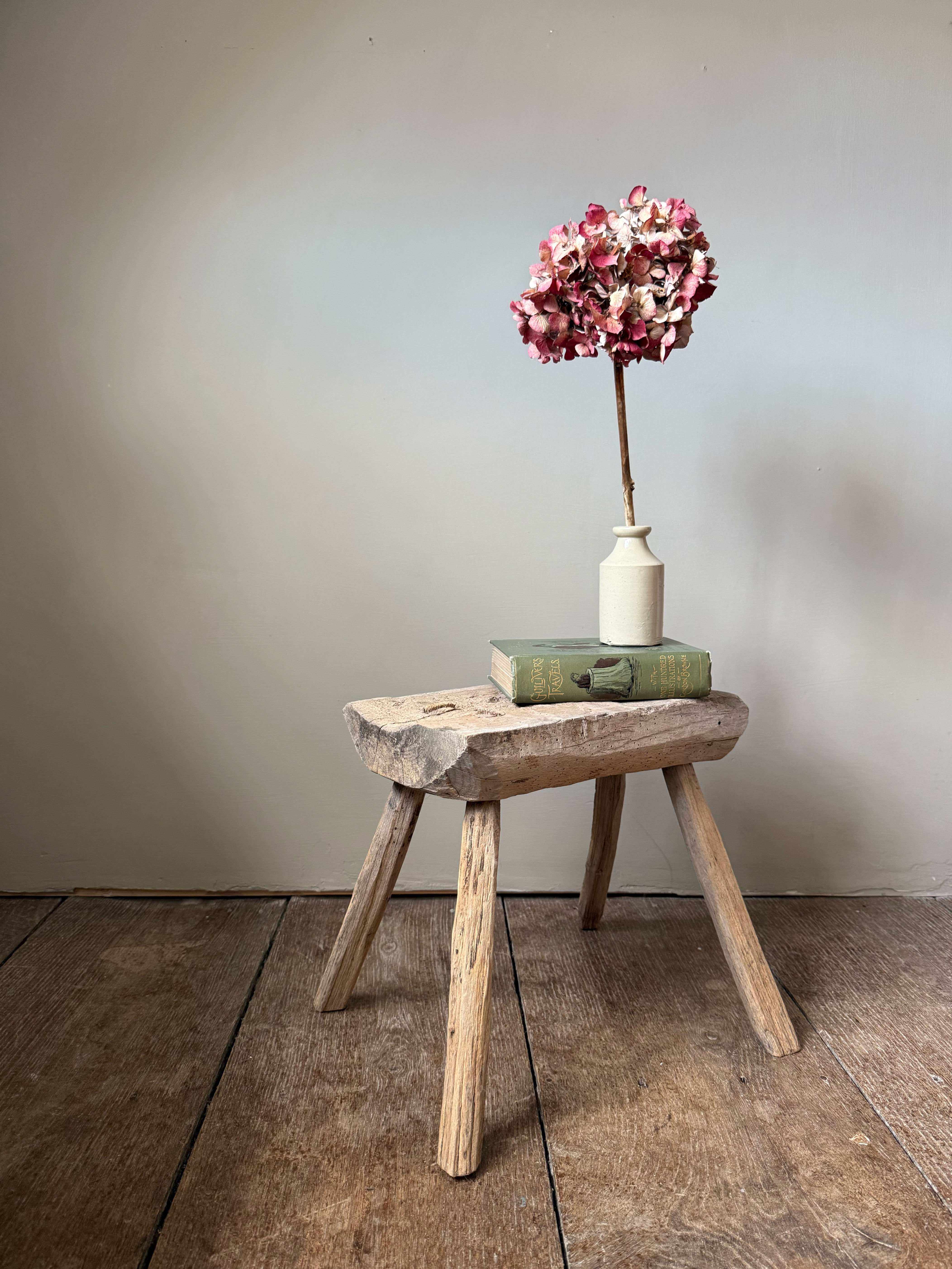 Chunky Wooden Stool 