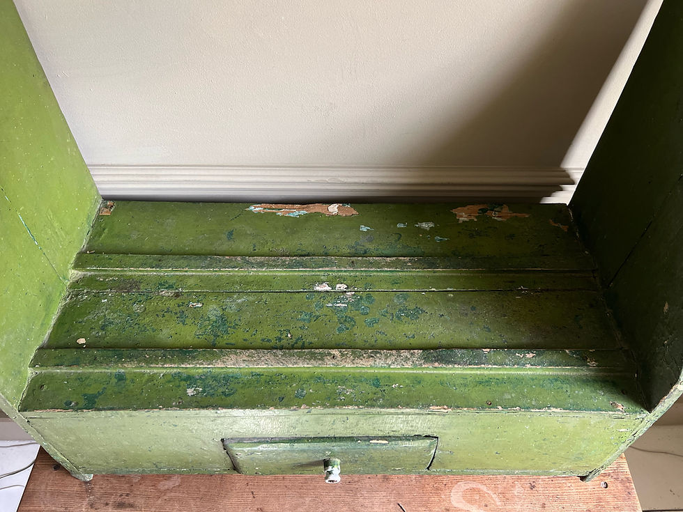 Thumbnail: Vintage Green Countertop Shelf Unit