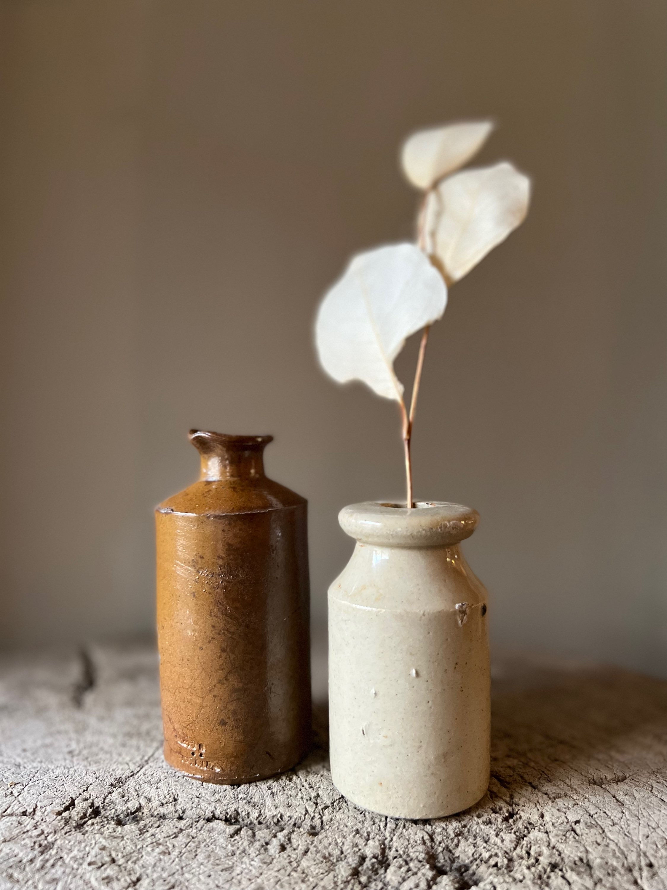 Pair of Victorian Stoneware Pots