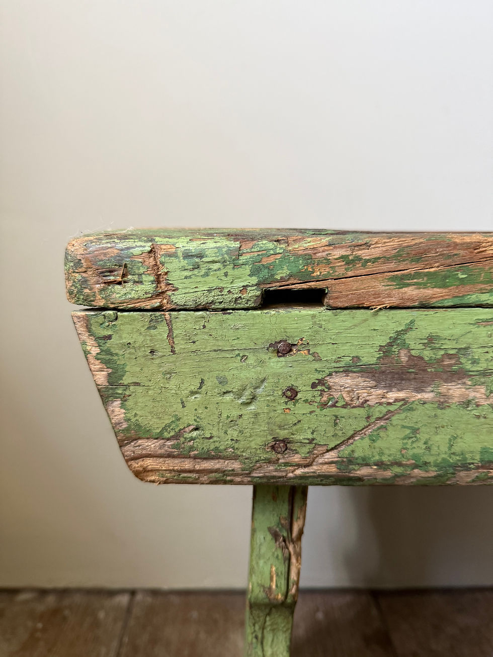 Thumbnail: Antique Painted Wooden Stool