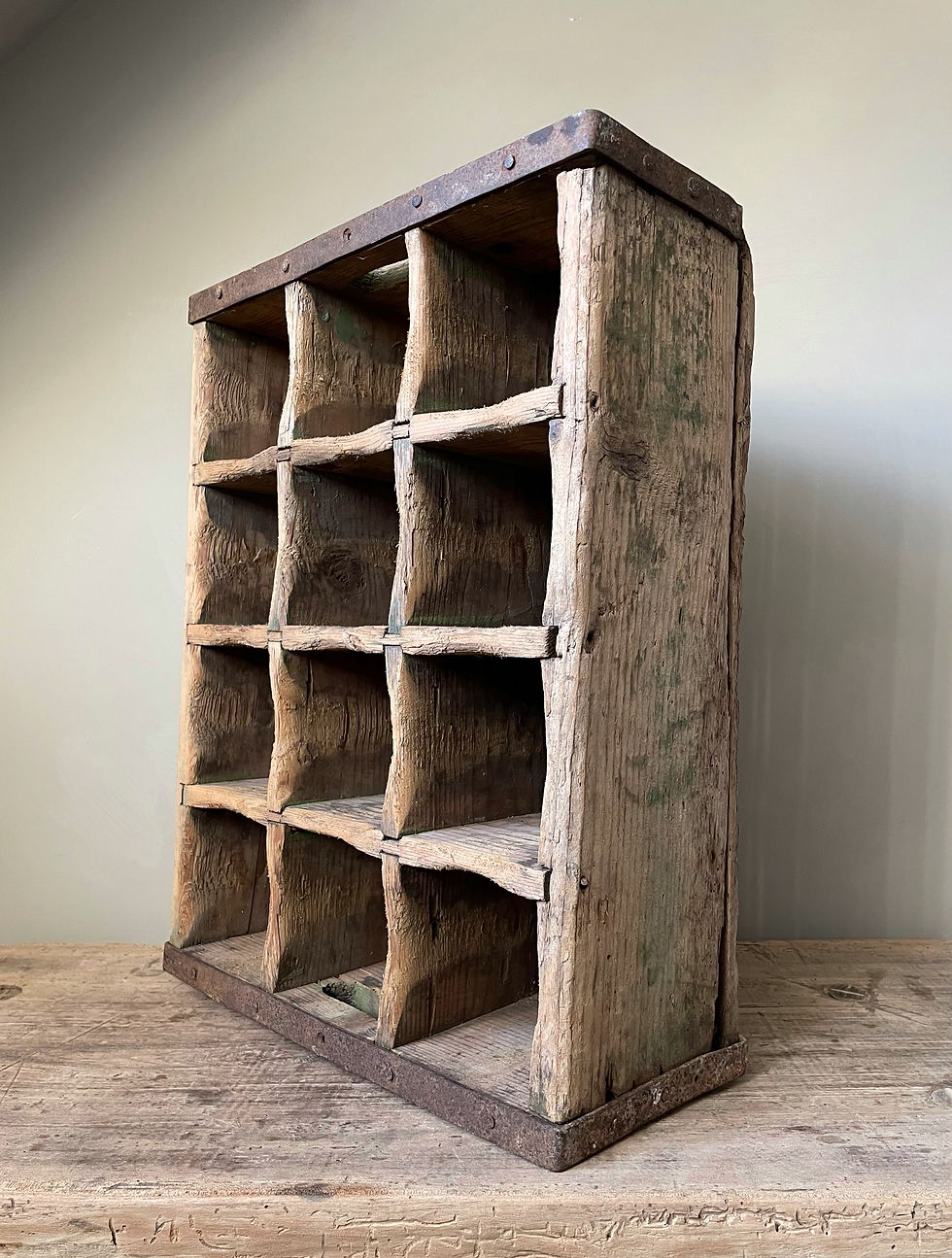Antique Wooden Bottle Crate