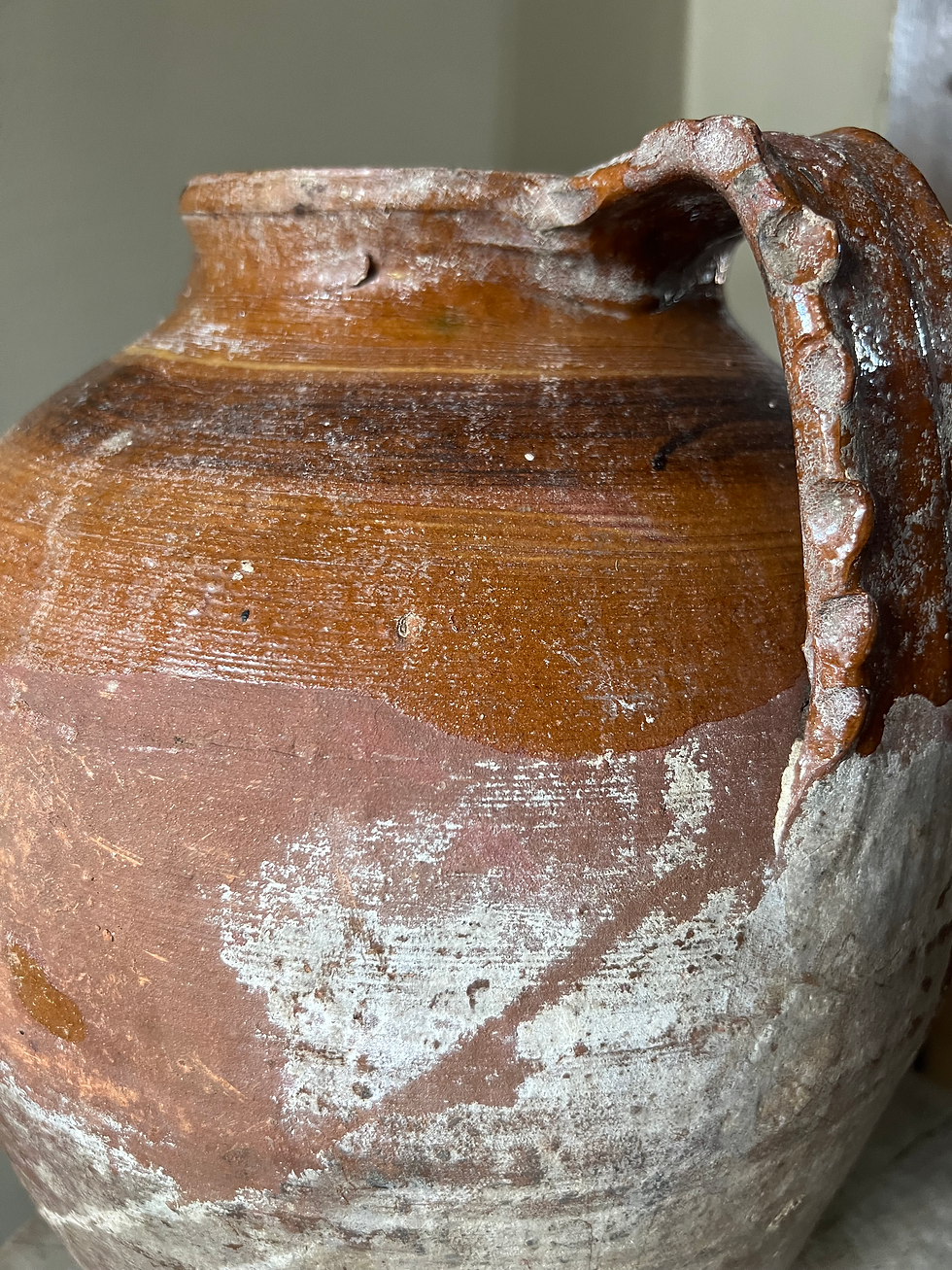 Thumbnail: Large Antique Half Glazed Vase