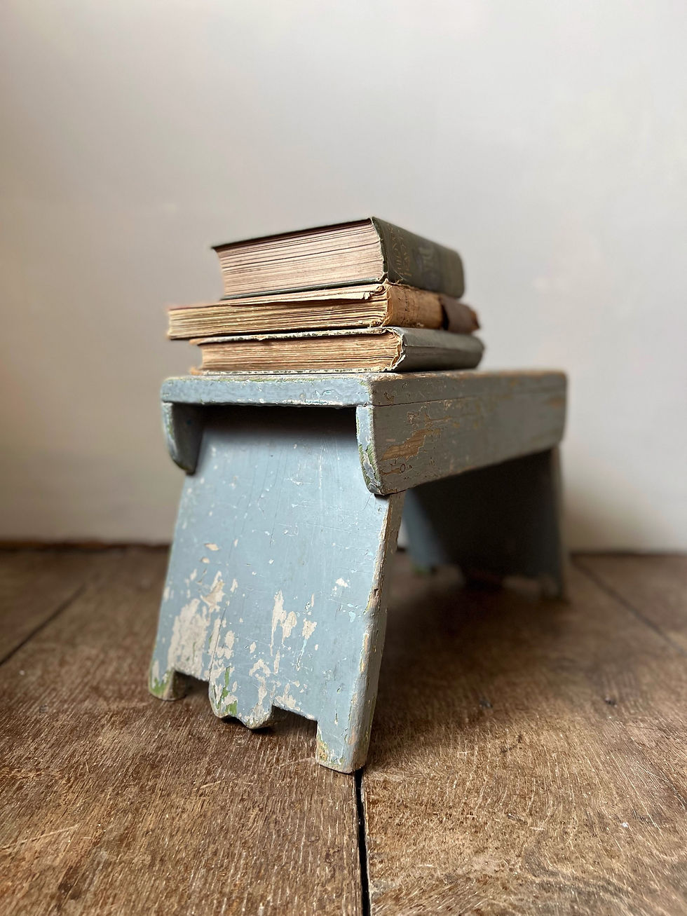 Thumbnail: Vintage Painted Wooden Stool