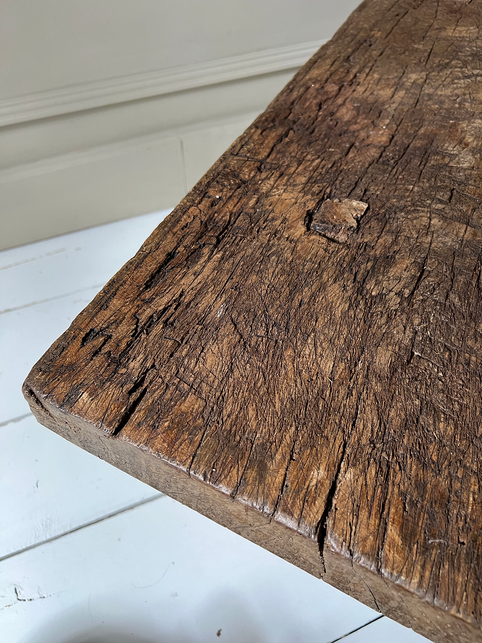 Thumbnail: Antique Sycamore Pig Bench/Coffee Table