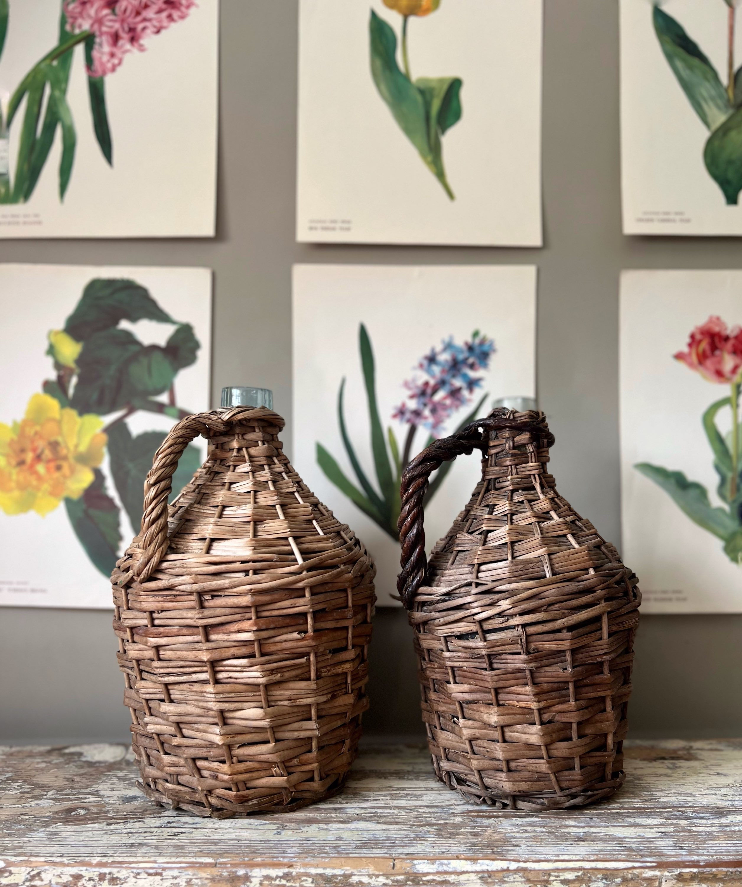 Wicker Demijohn (right)