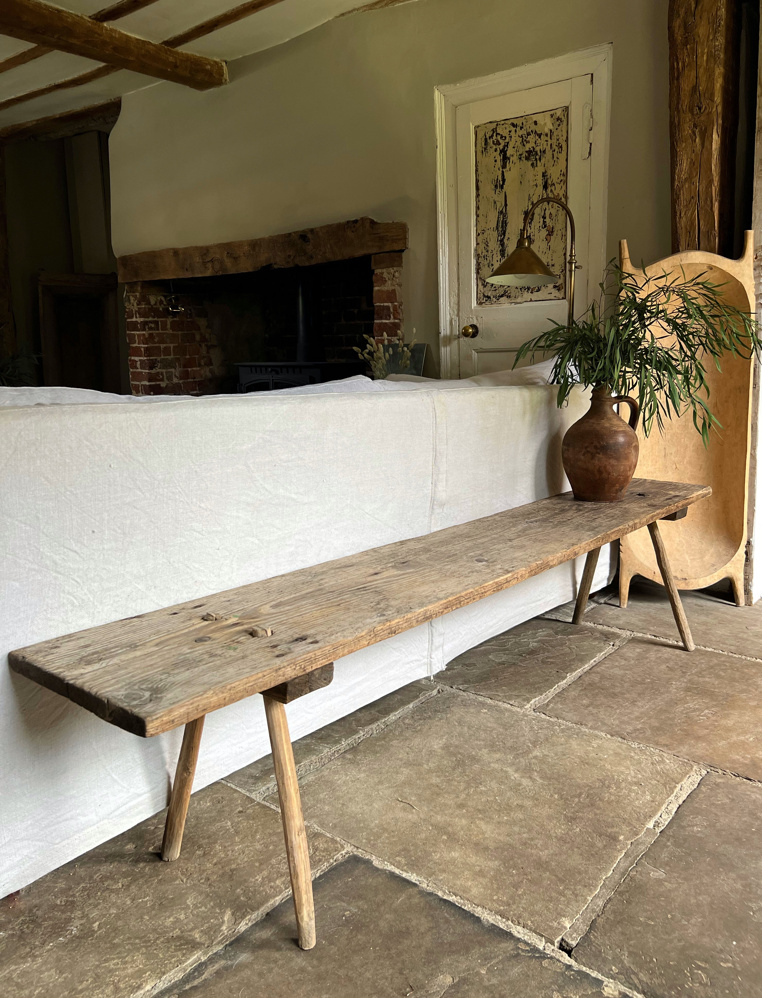 Primitive Plank Bench