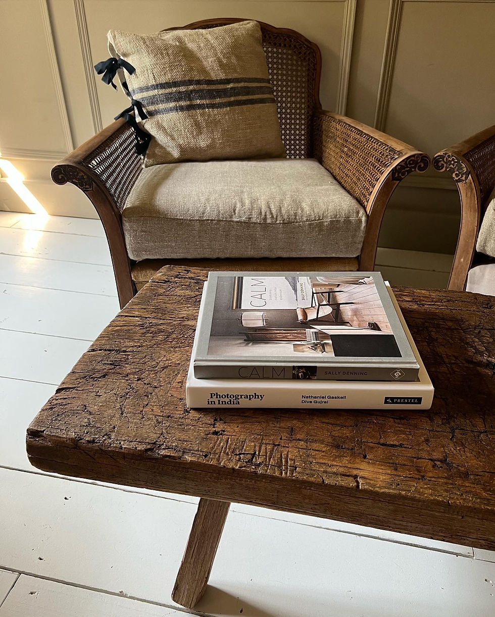 Thumbnail: Antique Sycamore Pig Bench/Coffee Table