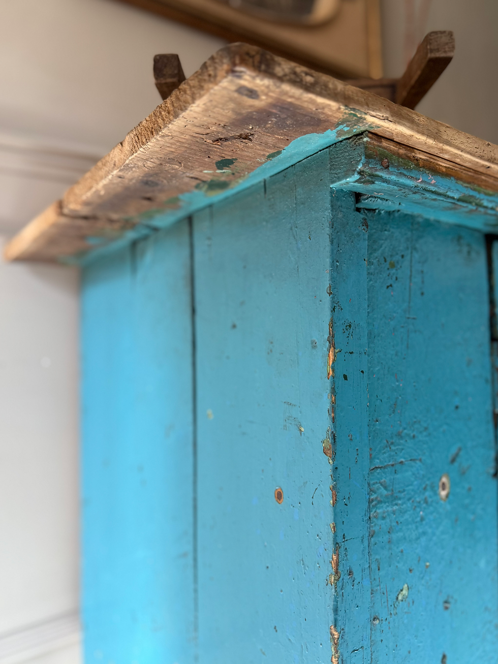 Thumbnail: 18c Painted Shepherd’s Hutch Cupboard 