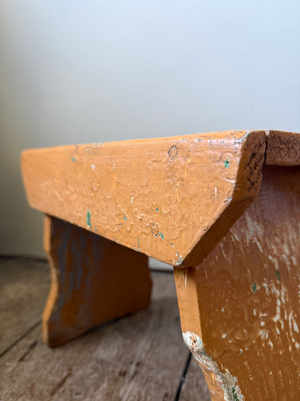Thumbnail: Antique Painted Wooden Stool