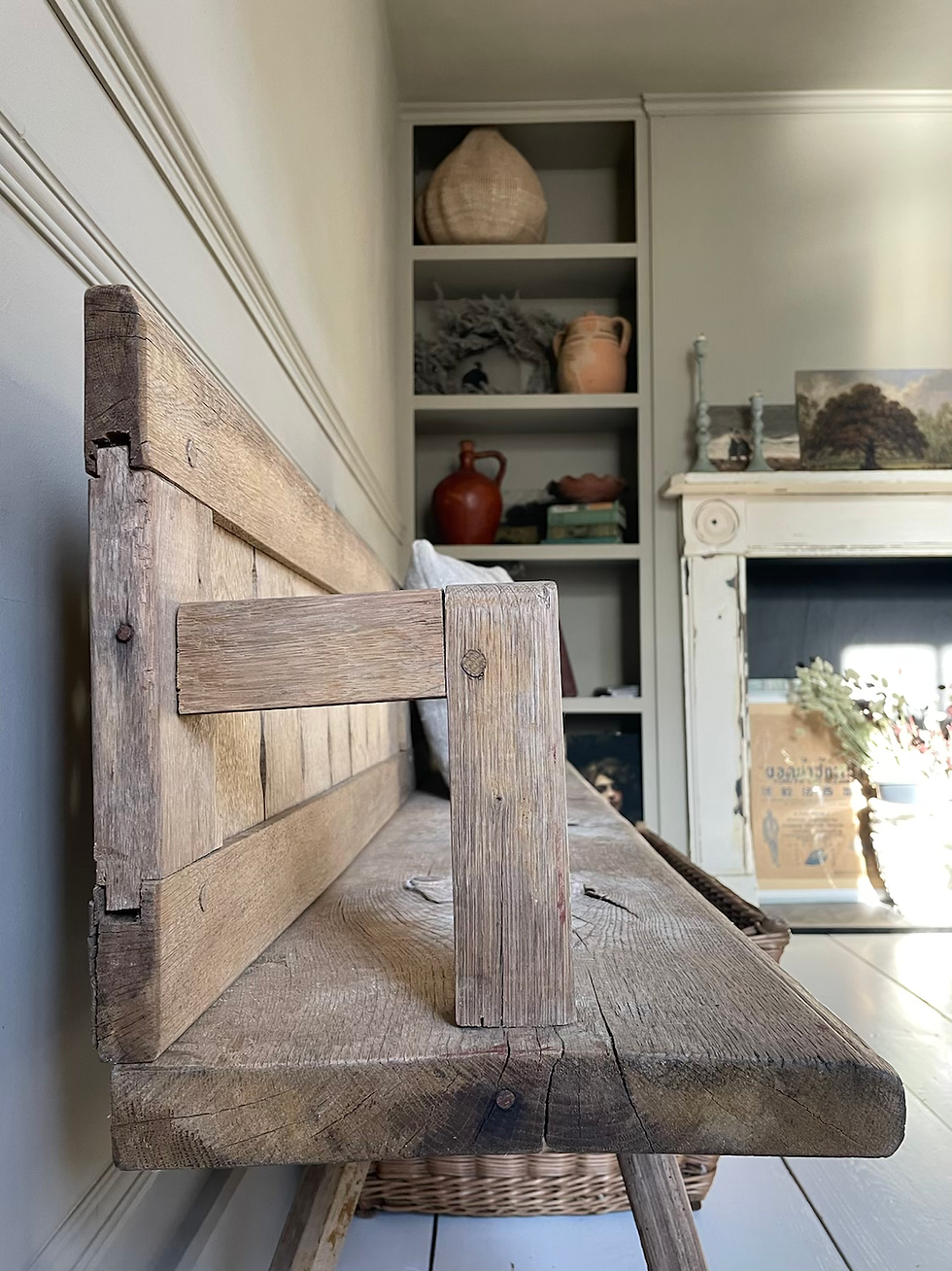 Thumbnail: Antique Swedish Folk Bench