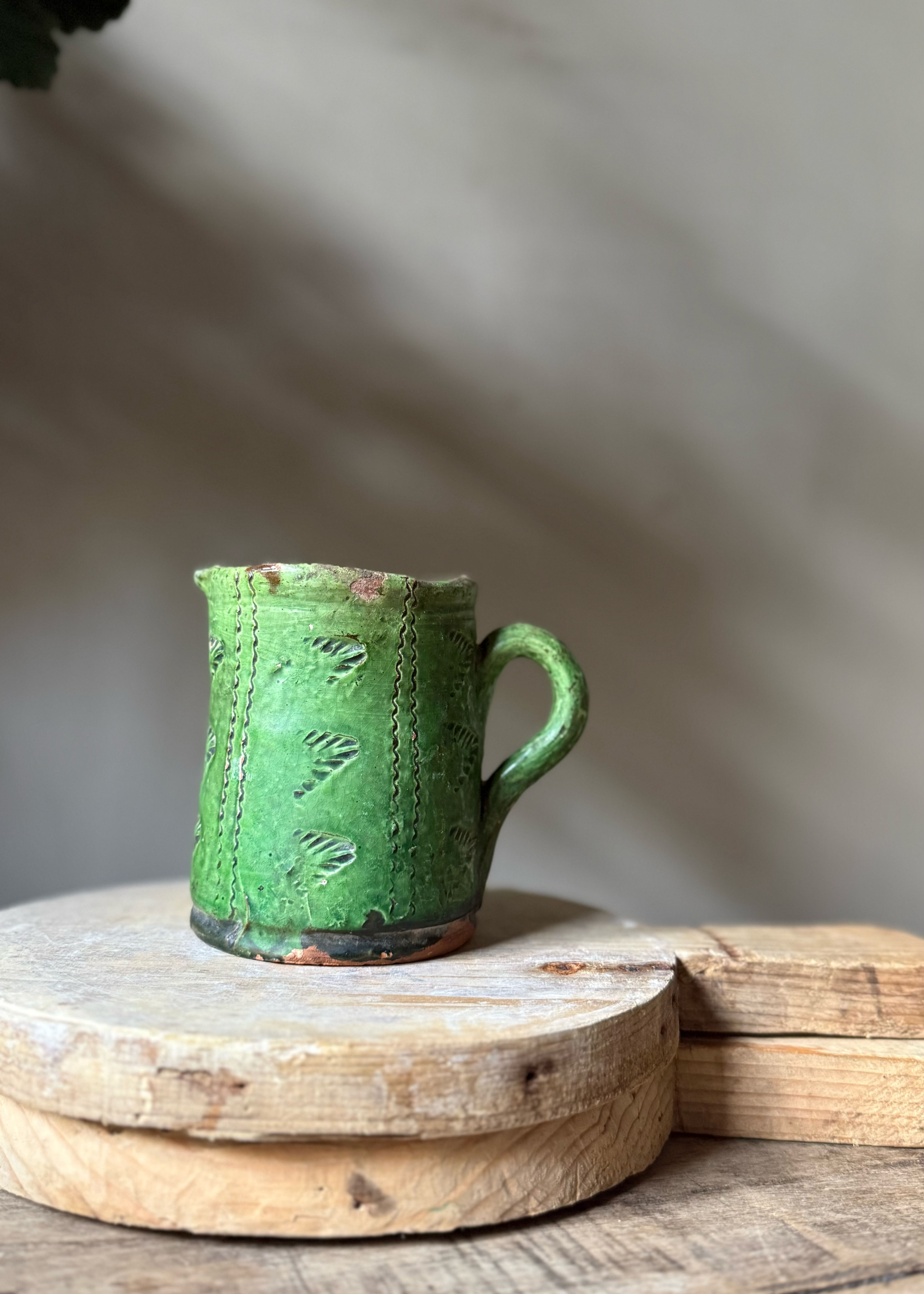 Antique Green Glazed Jug