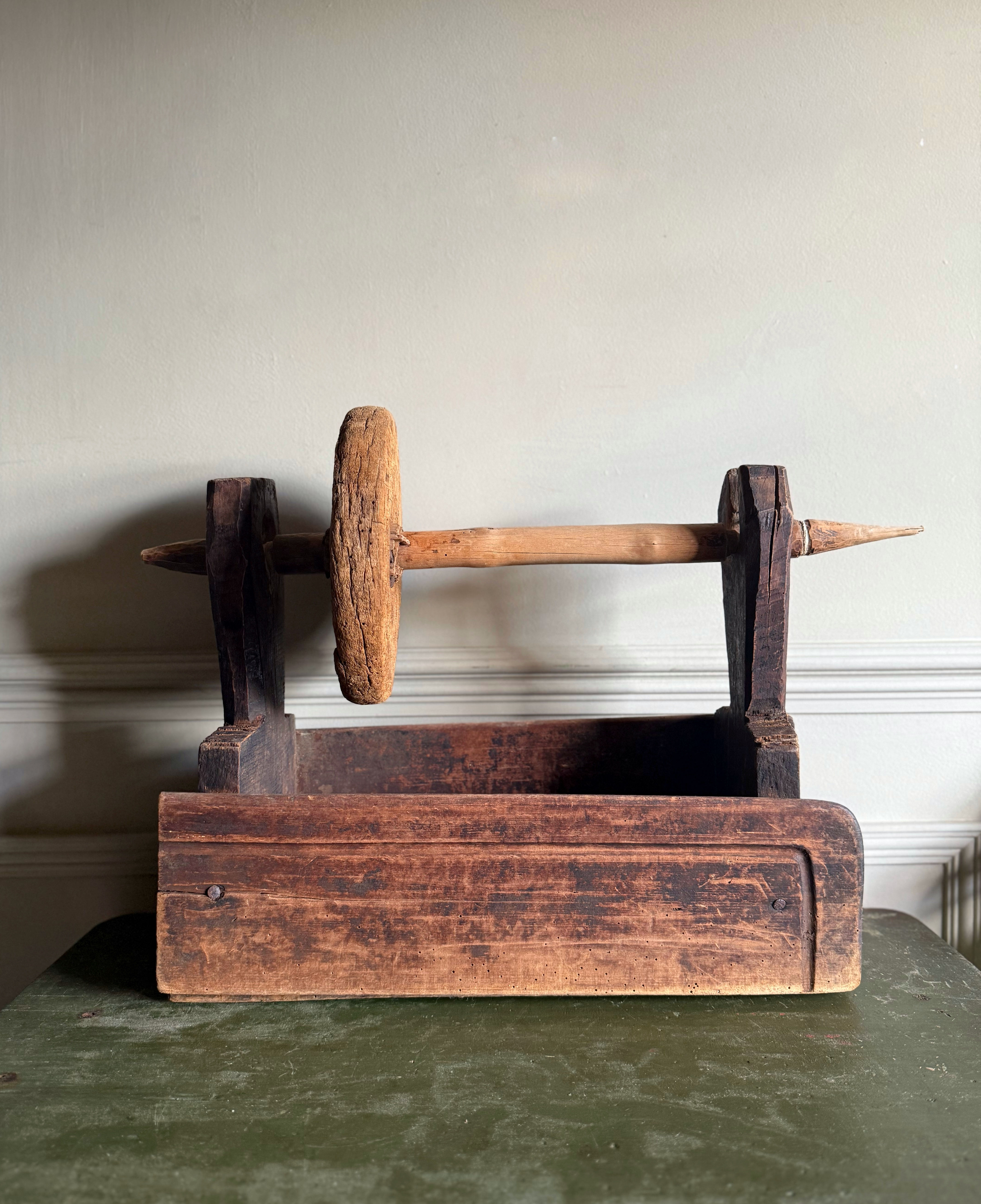 Primitive Wooden Wool Winder