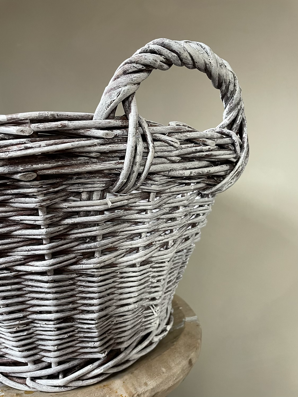 Thumbnail: Whitewashed Willow Basket