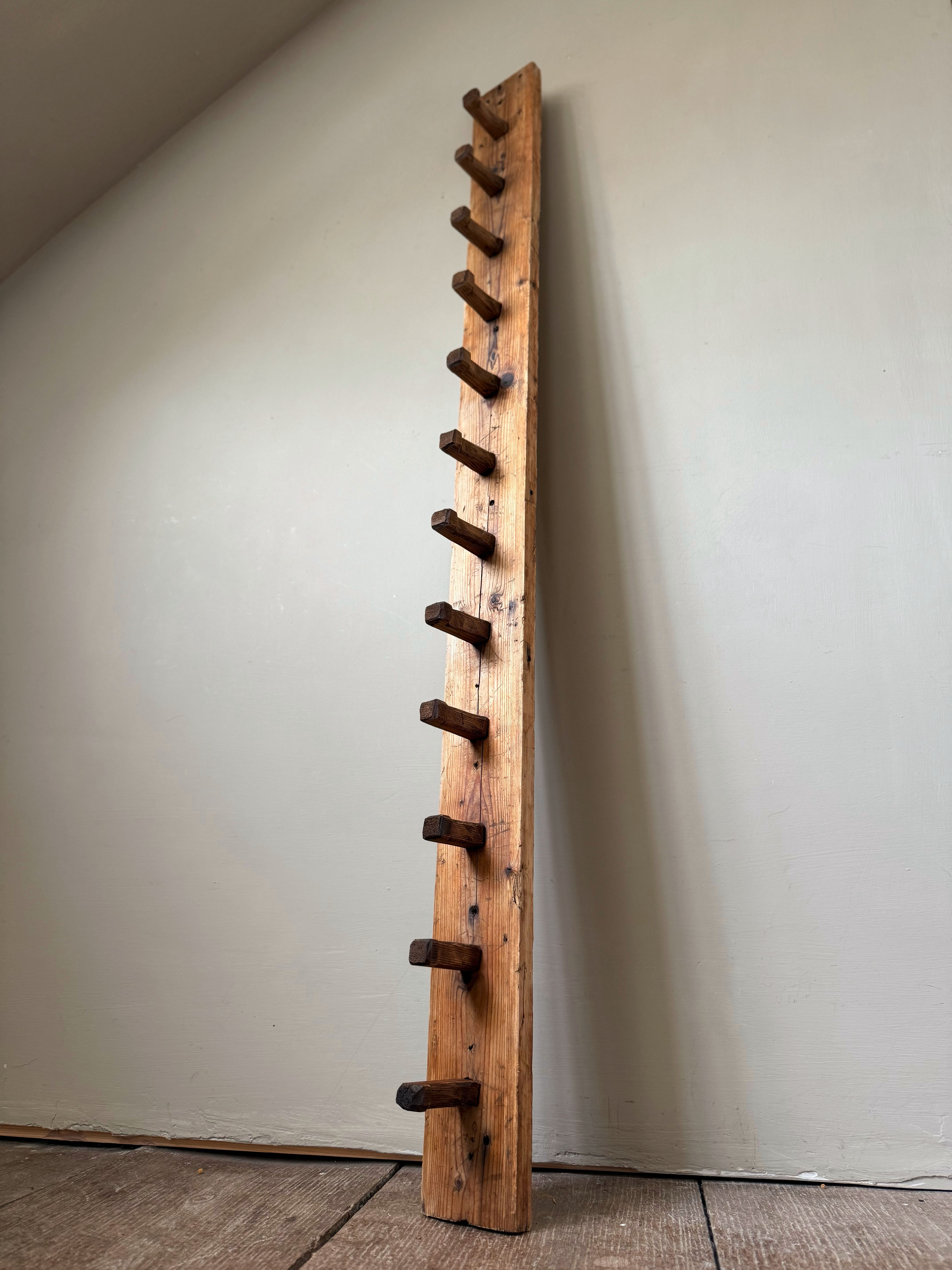 Vintage Wooden Peg Rail