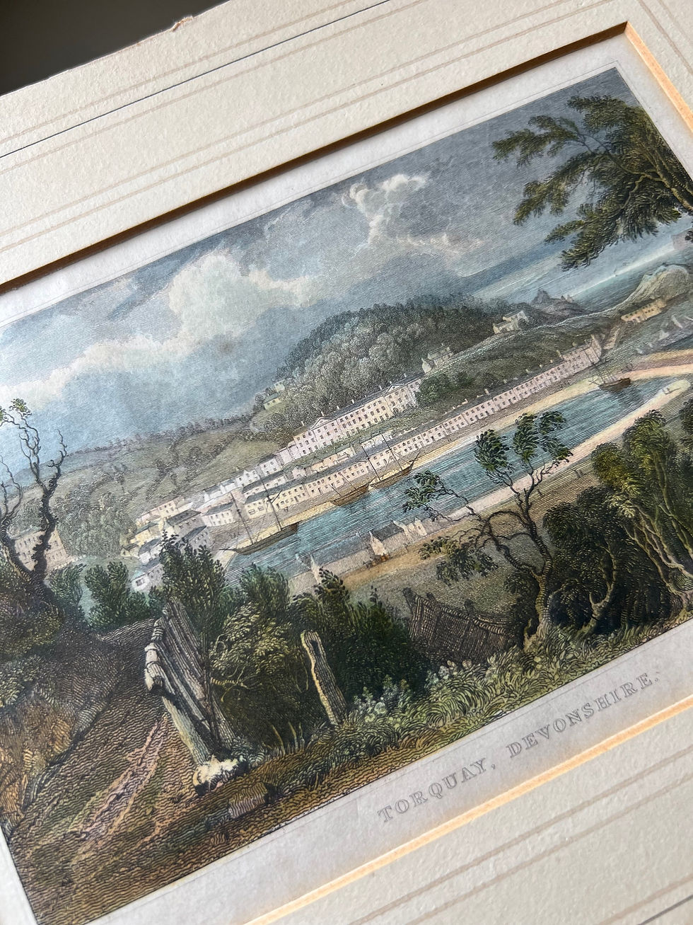 Thumbnail: Framed Antique Lithograph of Torquay, Devon. 