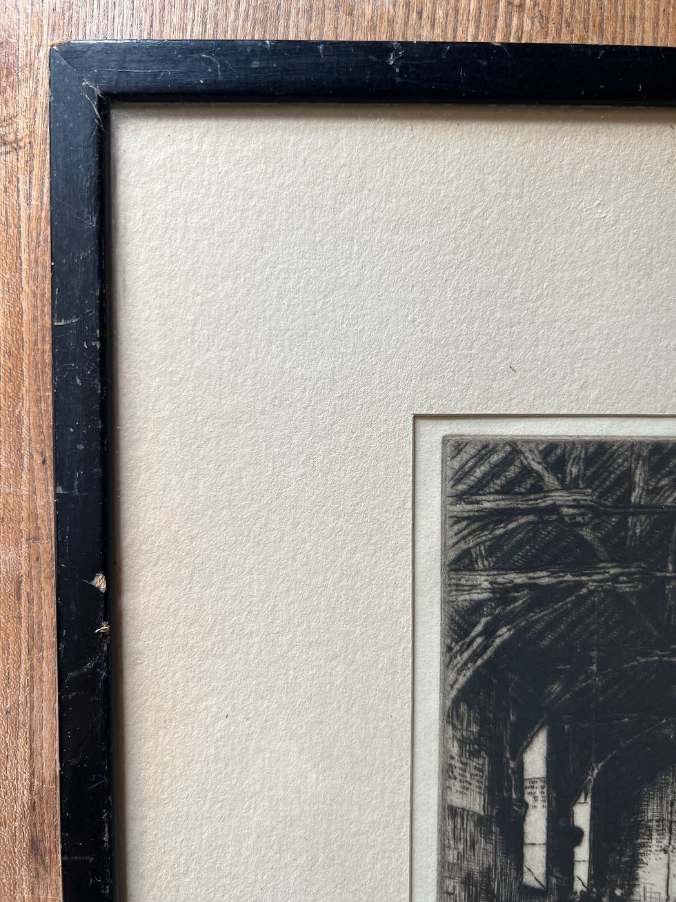 Thumbnail: Framed Antique Lithograph of  Westminster School