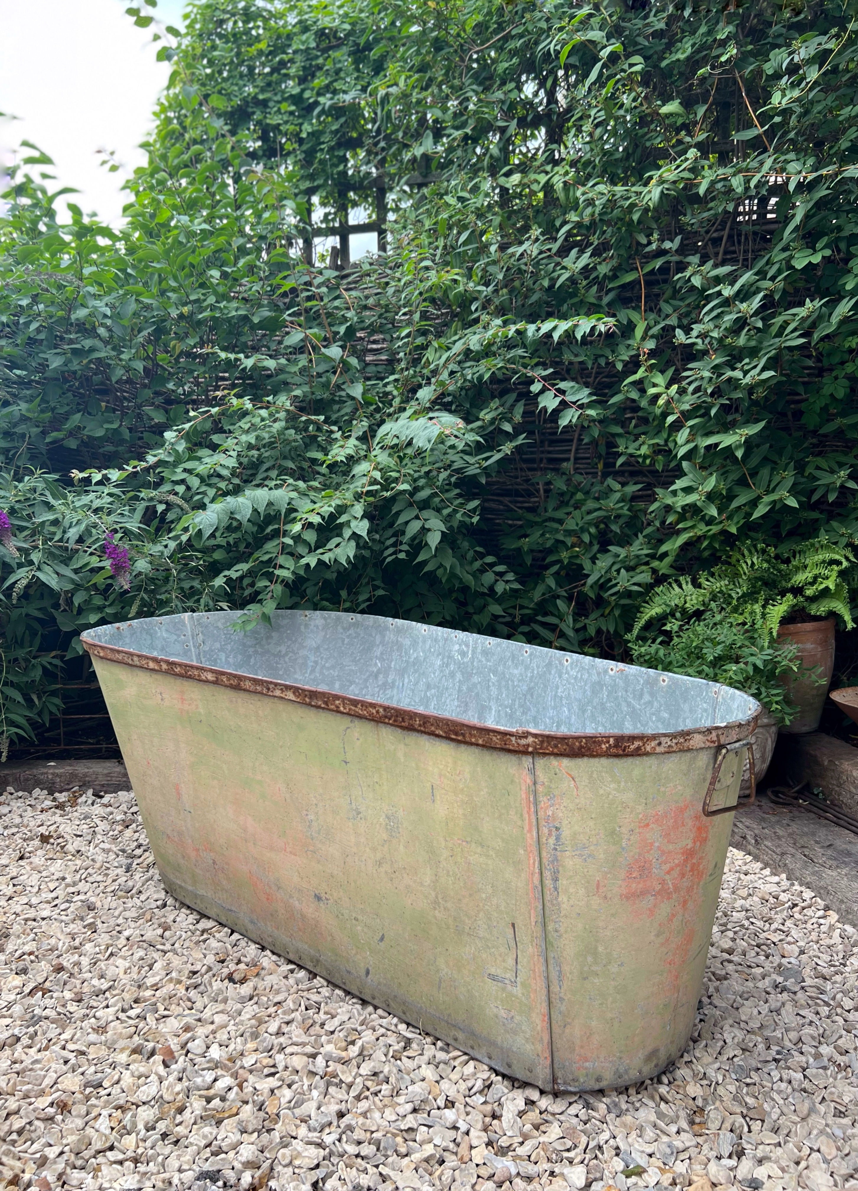 Antique French Zinc Bath