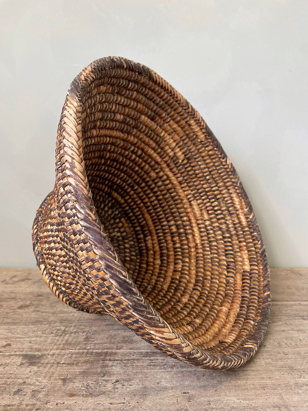 Thumbnail: Vintage Coiled Rye Basket