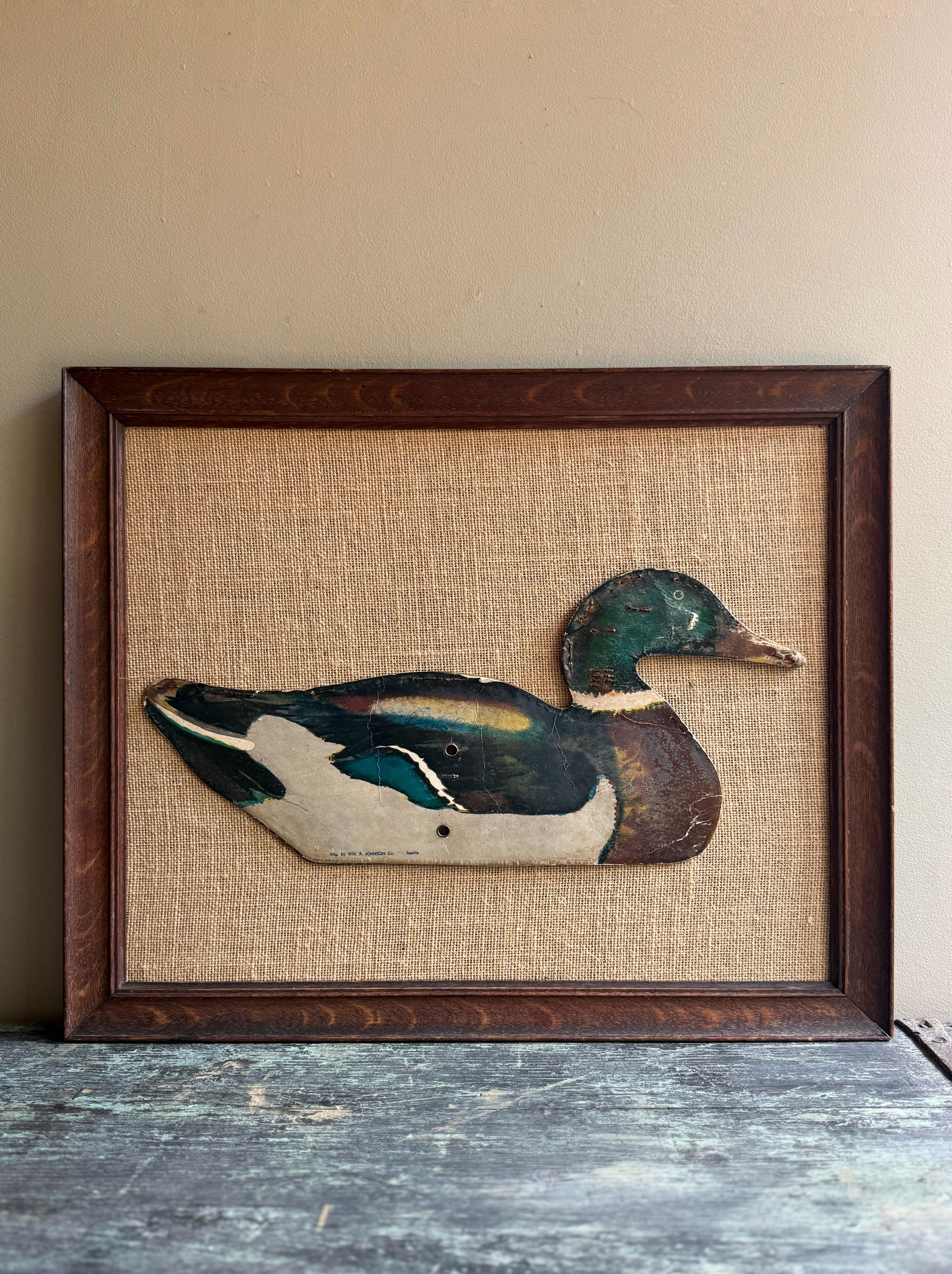 Framed Vintage Duck Decoy - Malcolm