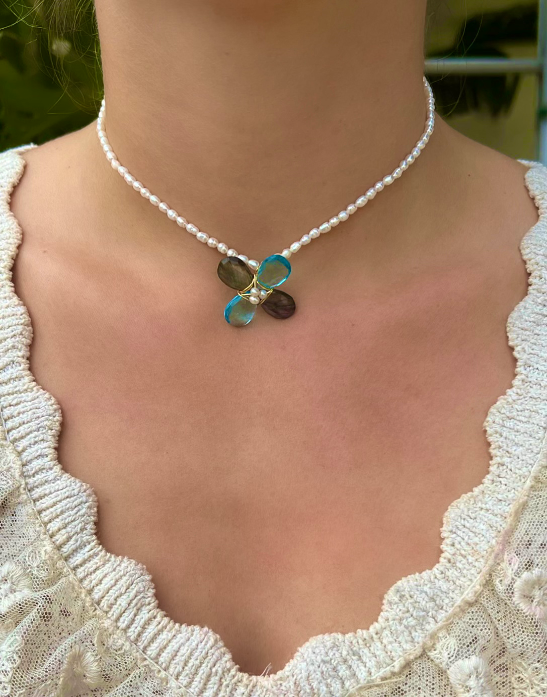 Pearl Flower Necklace