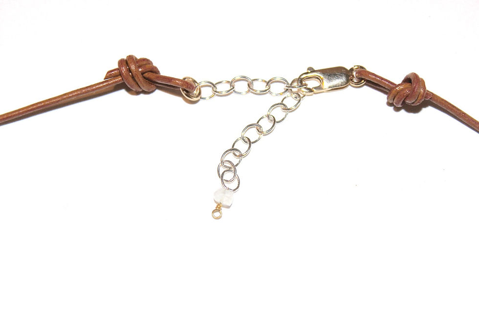Thumbnail: Light Blue Quartz Necklace with 14K Gold Filled Rondelles 