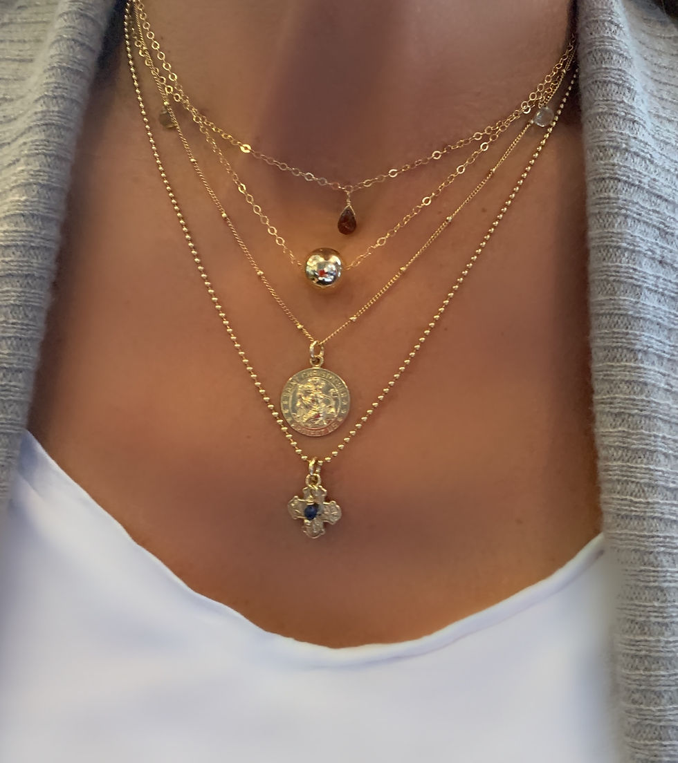 Thumbnail: Floating Gold Ball Necklace