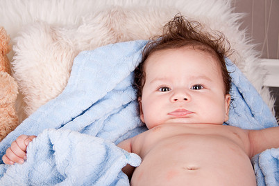 Baby nach dem Bad
