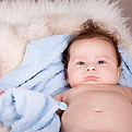 Baby nach dem Bad