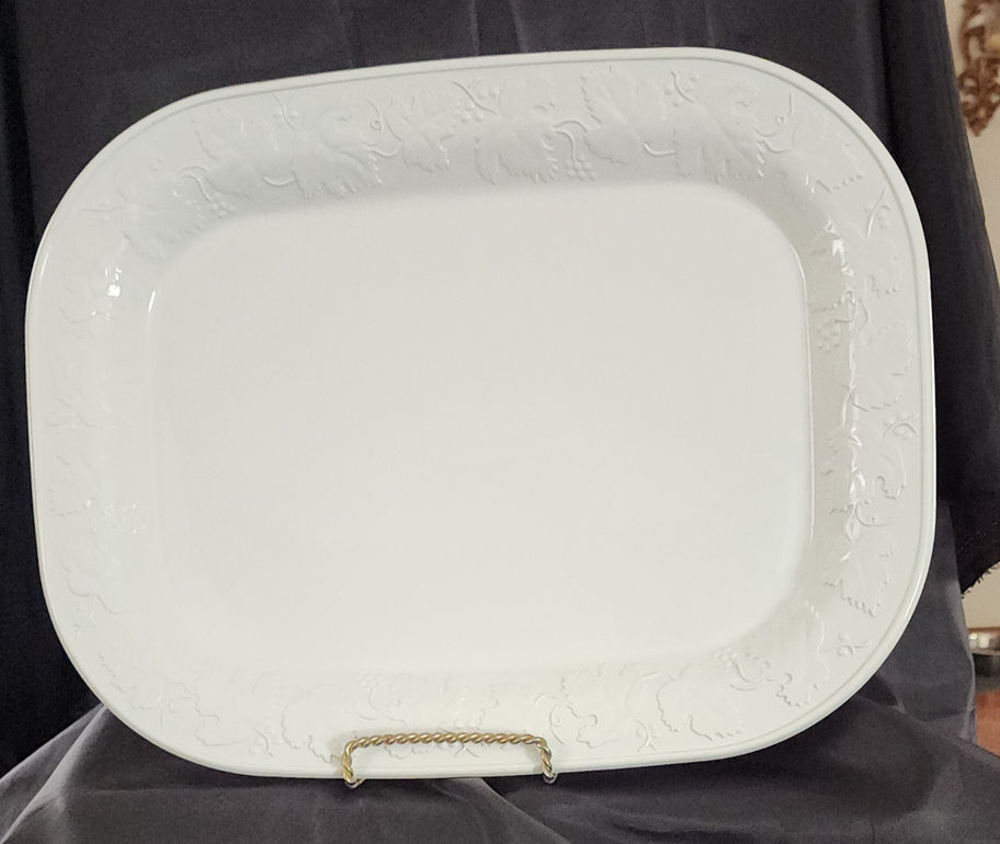 White Corning Platter