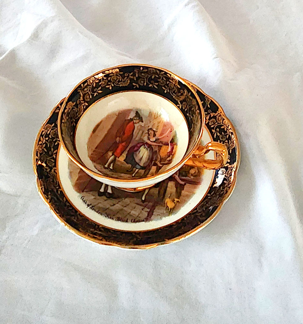 Regency Teacup and Saucer-Stacked