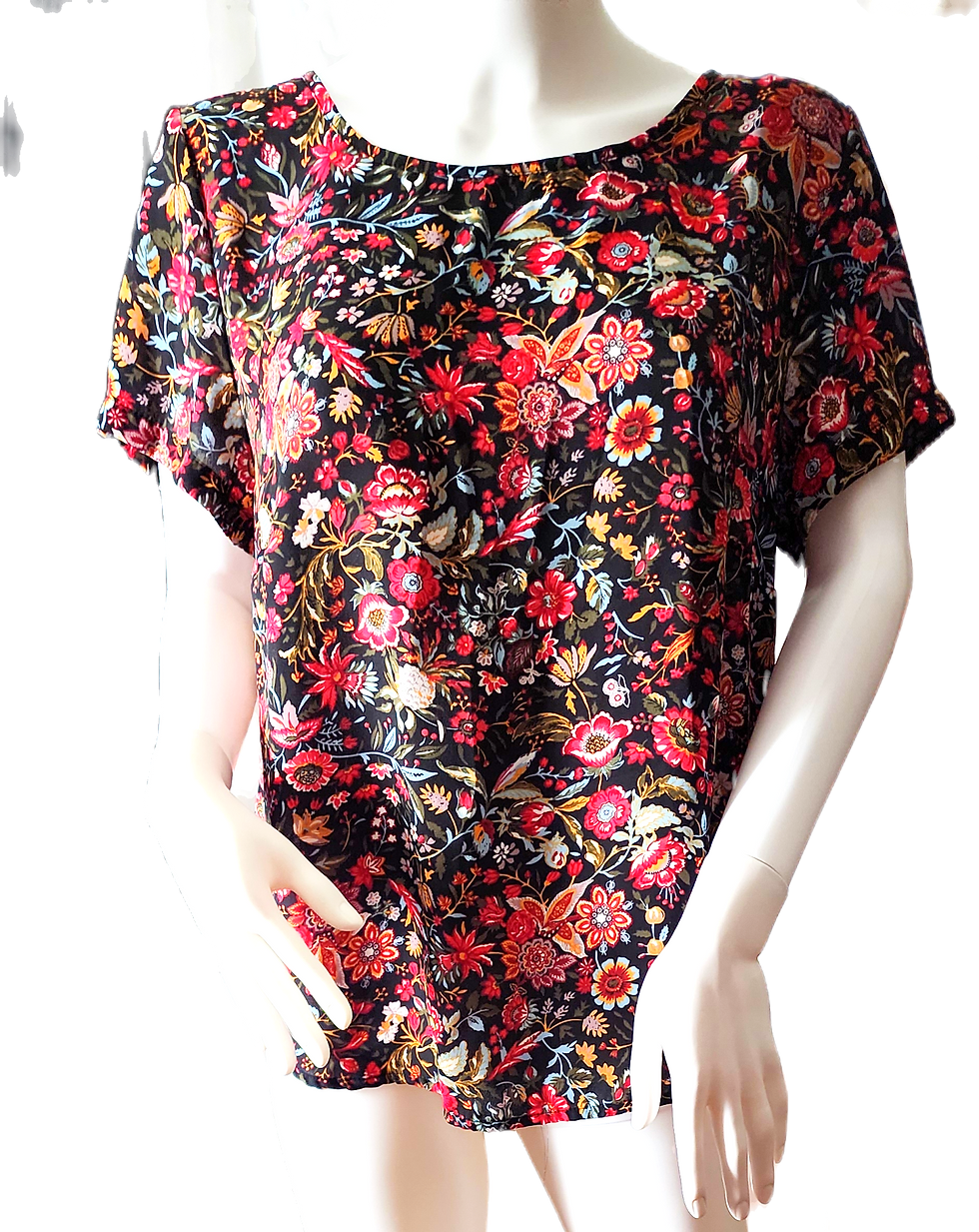 Flower Print Blouse-Front