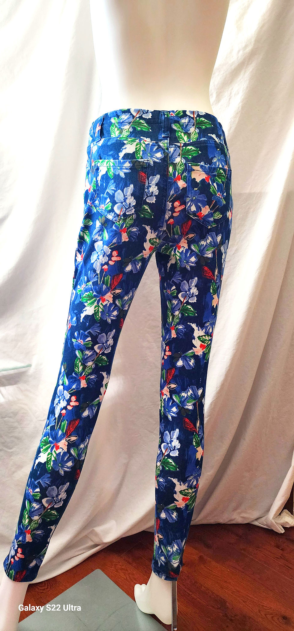 Flower Print Leggings-Rear